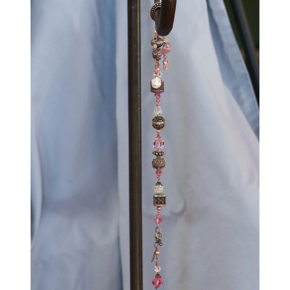 Tres Jolie Bracelet with iridescent pink crystals and sterling silver beads - Picture 4 of 4